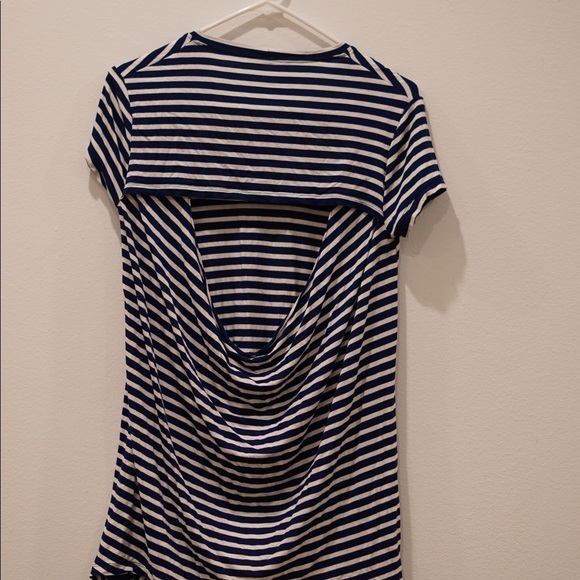 BCBG - Blue And White Top with Open Back - Small - Picture 2 of 2